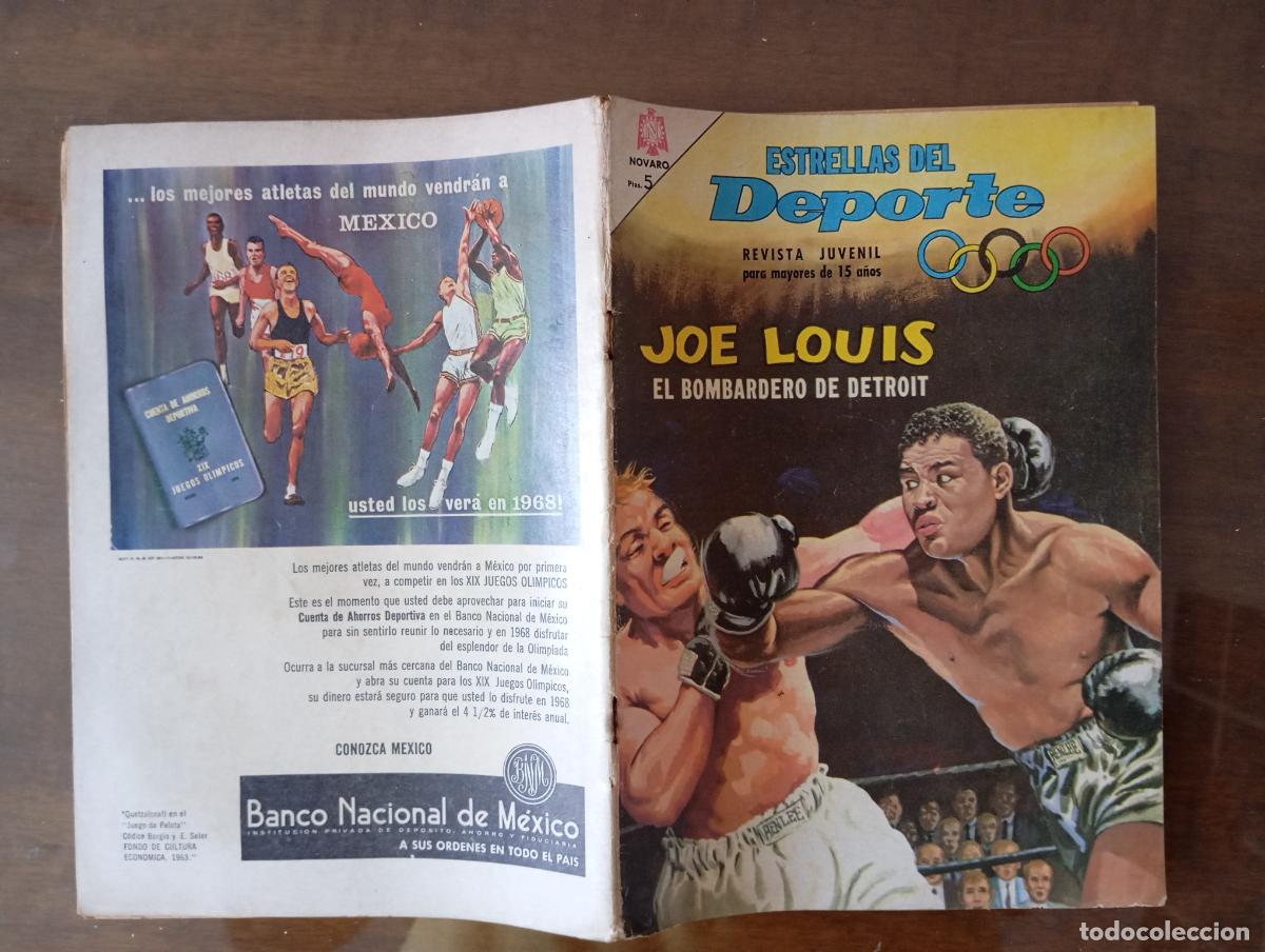 Tebeos: Estrellas del deporte 8, Joe Louis, el bombardero de Detroit, Novaro en buen estado