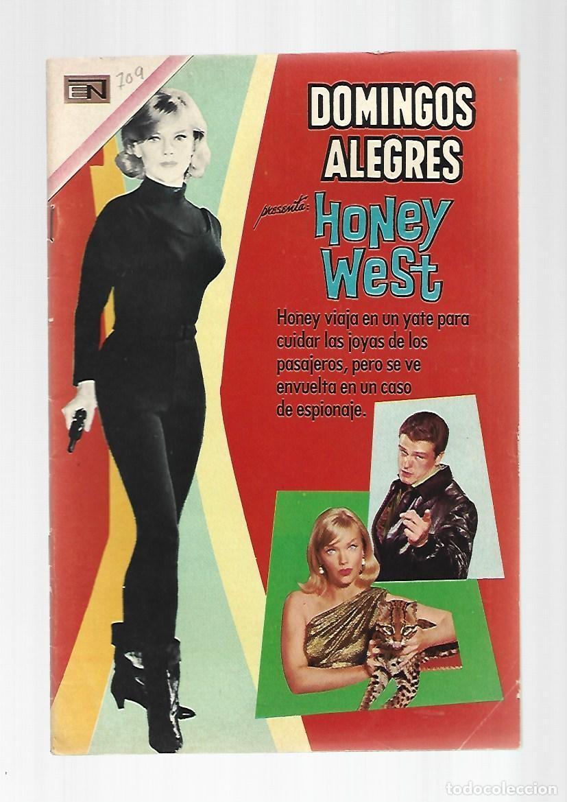 Tebeos: Domingos alegres, 709: Honey West, 1967, Novaro, muy buen estado