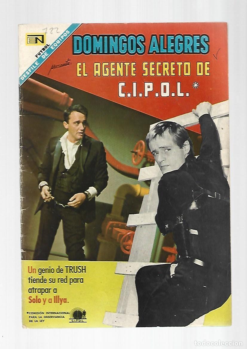 Tebeos: Domingos alegres, 722: el agente secreto de C.I.P.O.L., 1968, Novaro, muy buen estado