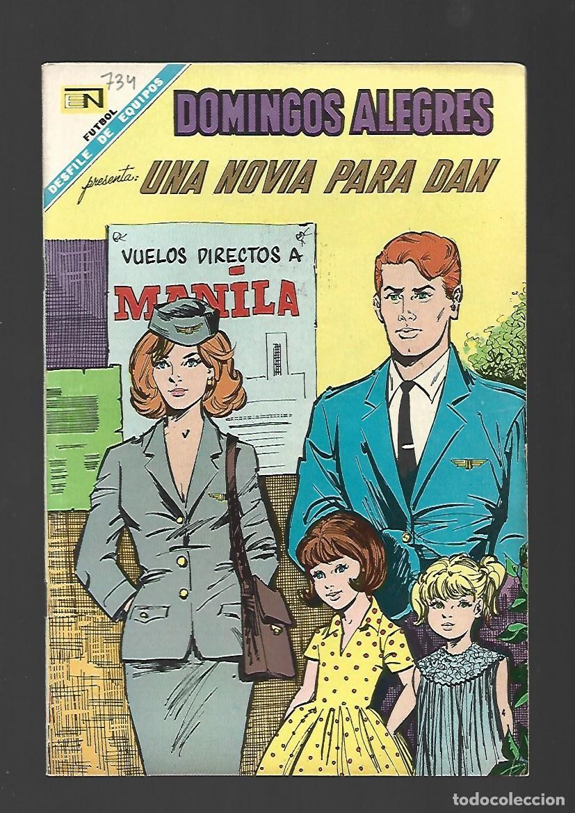 Livros de Banda Desenhada: Domingos alegres, 734: una novia para Dan, 1968, Novaro, muy buen estado