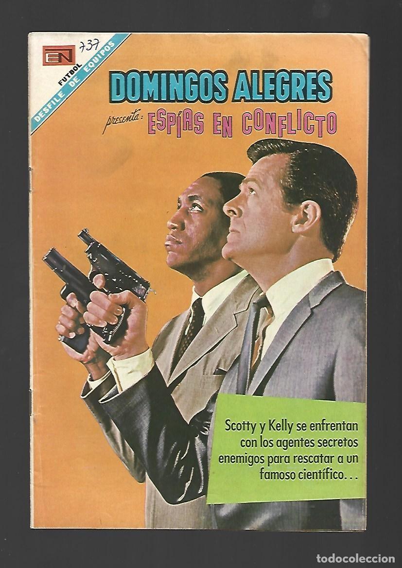 Tebeos: Domingos alegres, 737: esp&iacute;as en conflicto, 1968, Novaro, muy buen estado