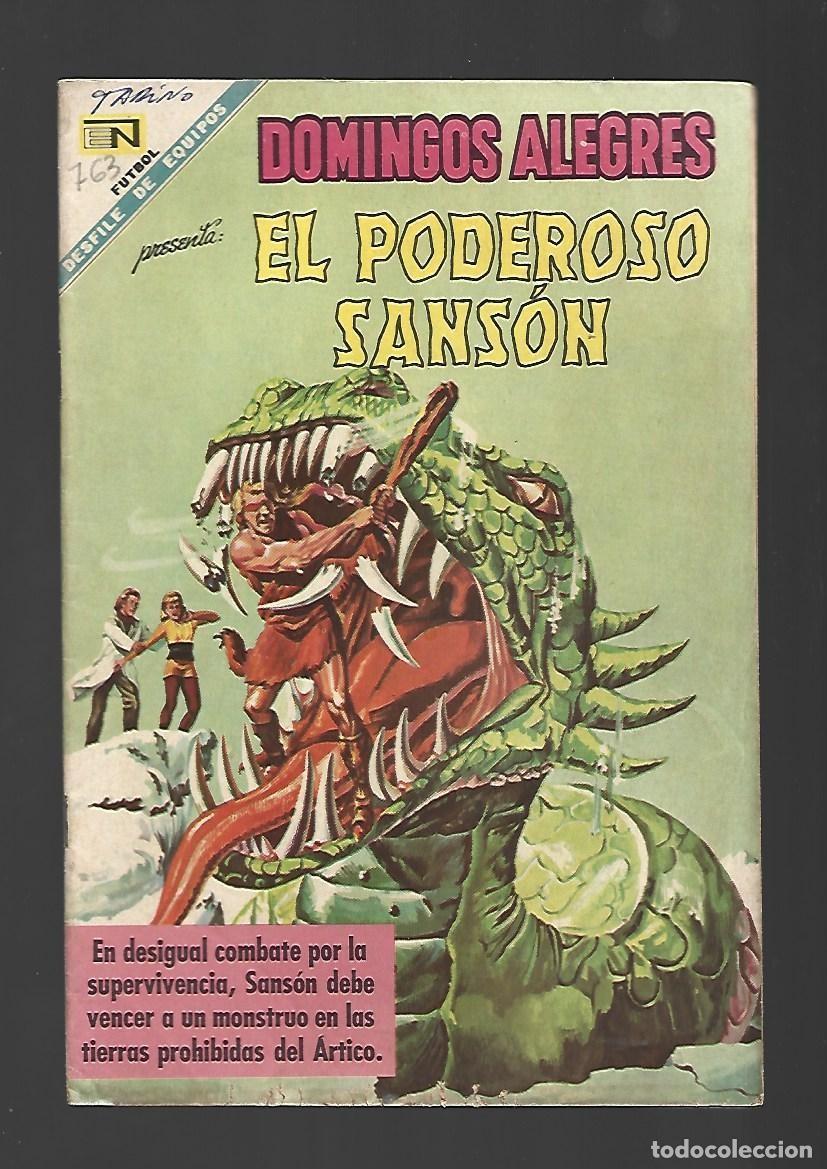 Tebeos: Domingos alegres, 763: el poderoso Sans&oacute;n, 1968, Novaro, buen estado