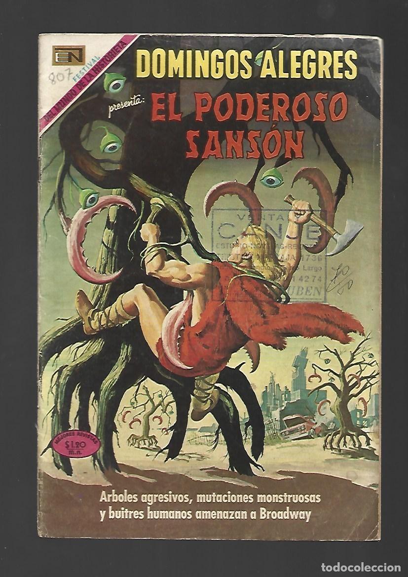 Tebeos: Domingos alegres, 807: el poderoso Sans&oacute;n, 1969, Novaro, buen estado