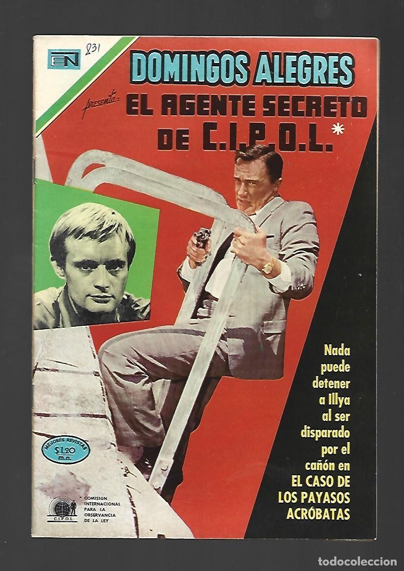 Tebeos: Domingos alegres, 831: el agente secreto de C.I.P.O.L. 1970, Novaro, muy buen estado