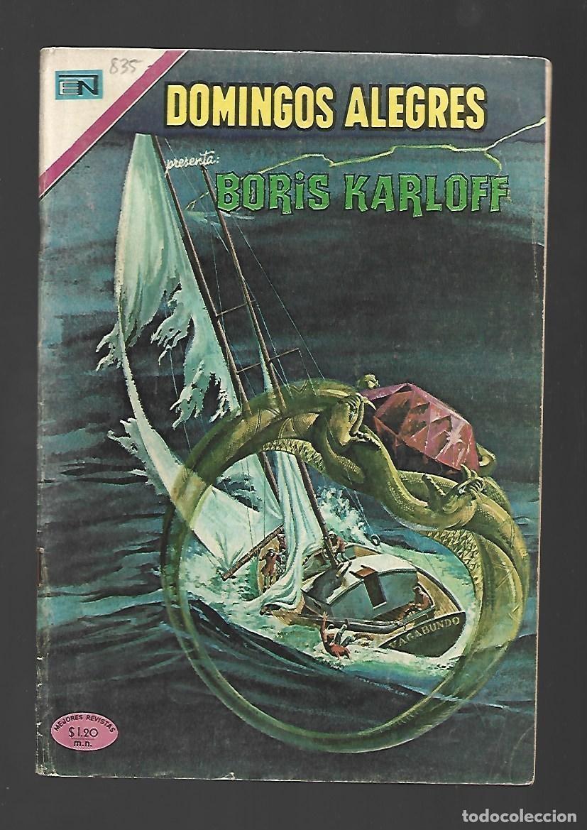 Tebeos: Domingos alegres, 835: Boris Karloff, 1970, Novaro, buen estado