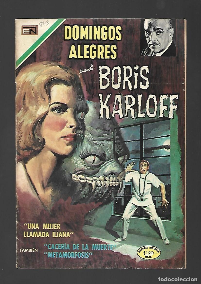 Tebeos: Domingos alegres, 843: Boris Karloff, 1970, Novaro, muy buen estado
