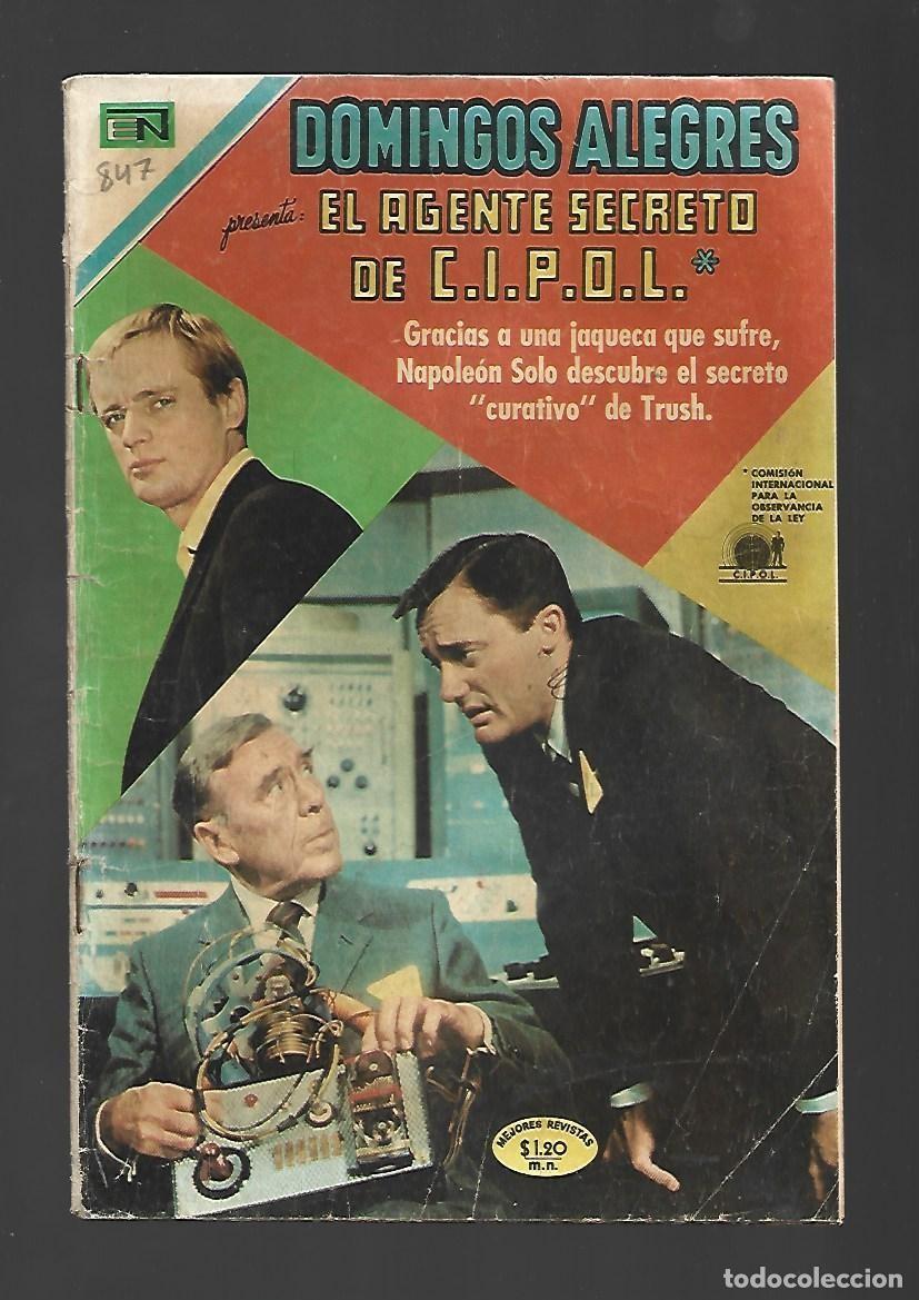 Livros de Banda Desenhada: Domingos alegres, 847: el agente secreto de C.I.P.O.L. 1970, Novaro, buen estado