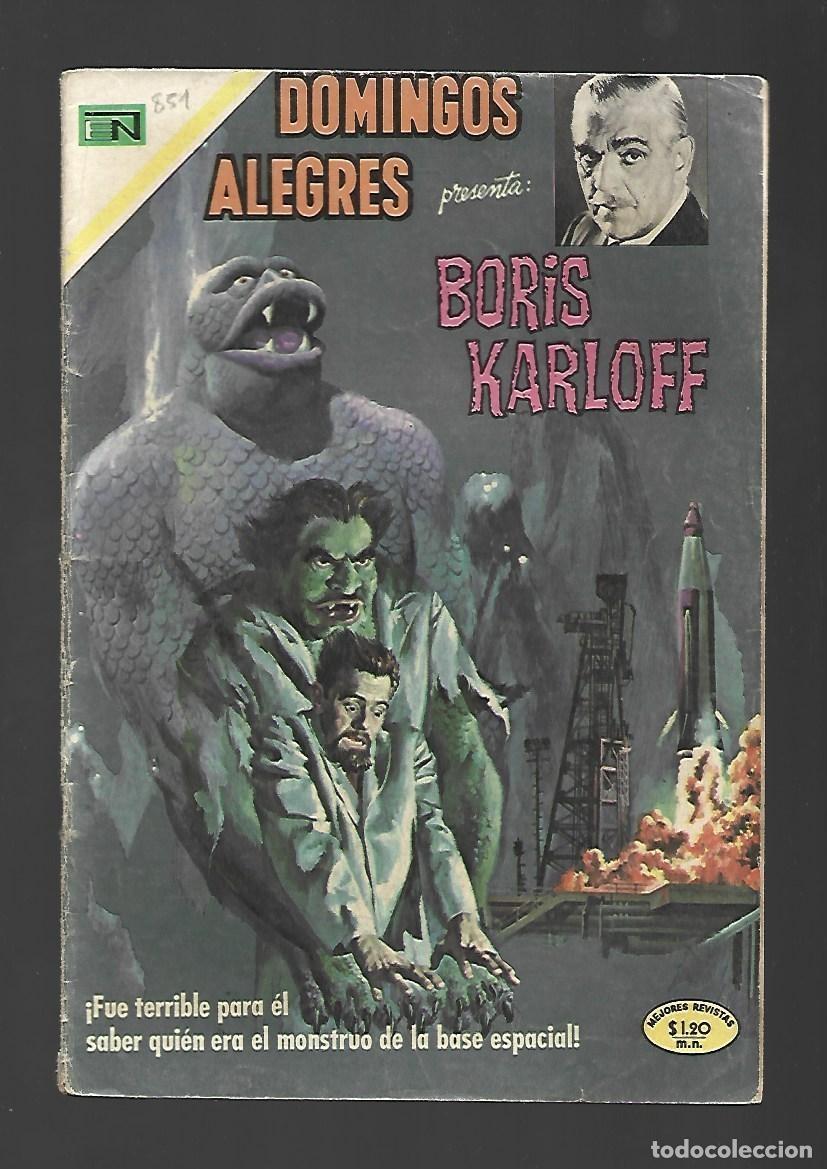 Tebeos: Domingos alegres, 851: Boris Karloff, 1970, Novaro, buen estado