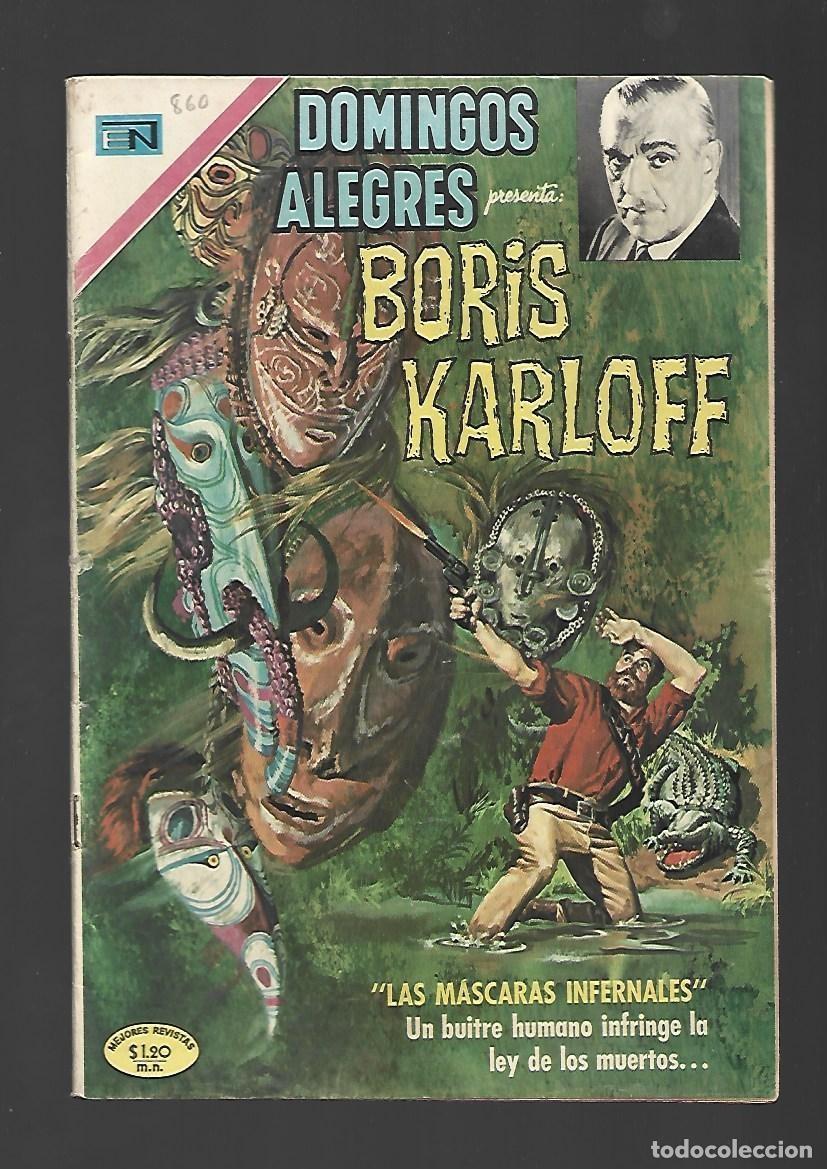 Tebeos: Domingos alegres, 860: Boris Karloff, 1970, Novaro, muy buen estado
