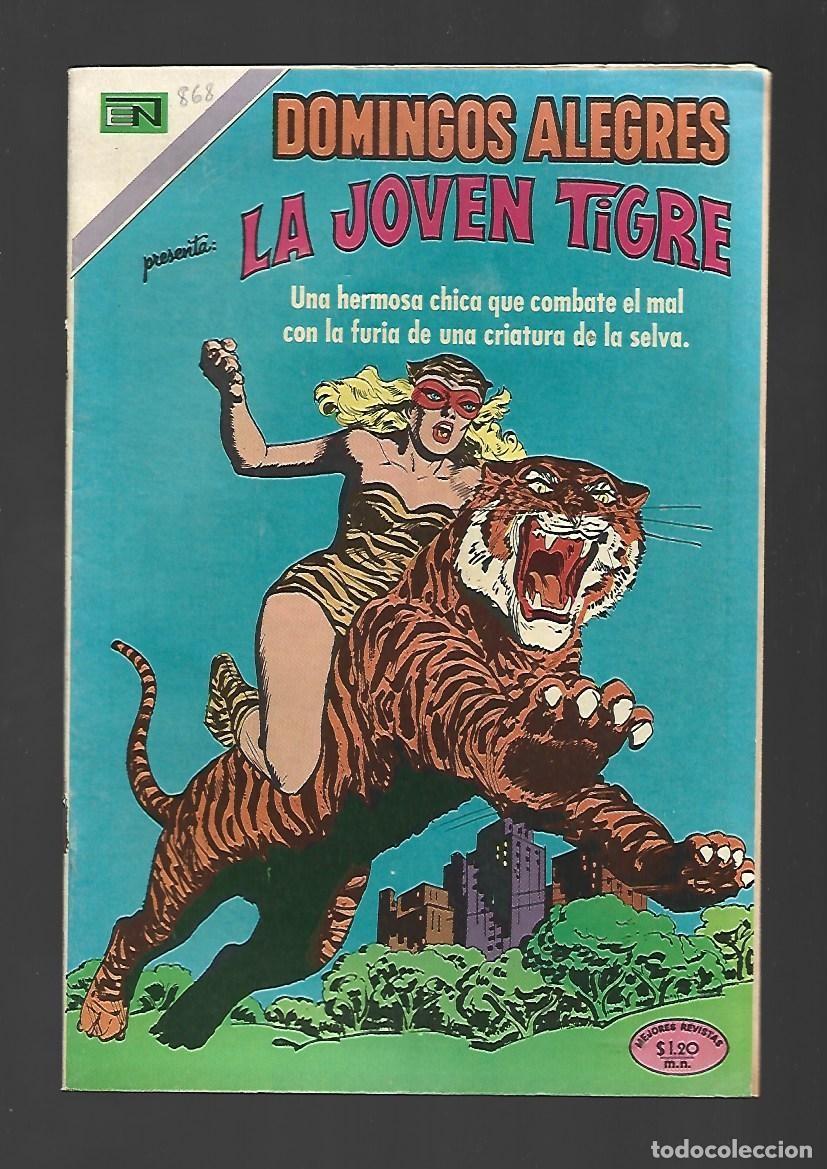 Tebeos: Domingos alegres, 868: la joven tigre. 1970, Novaro, muy buen estado