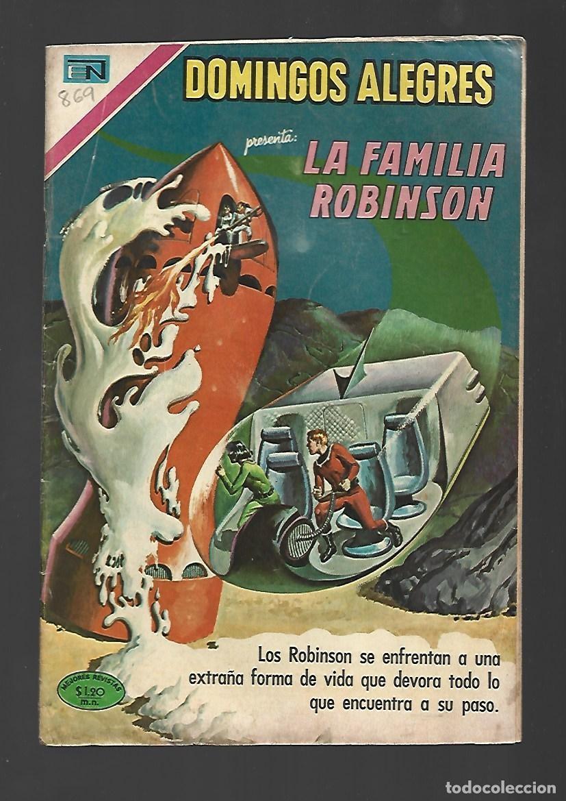 Tebeos: Domingos alegres, 869: la familia Robinson. 1970, Novaro, muy buen estado
