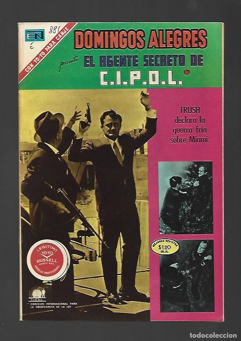 Tebeos: Domingos alegres, 881: el agente secreto de C.I.P.O.L. 1971, Novaro, muy buen estado
