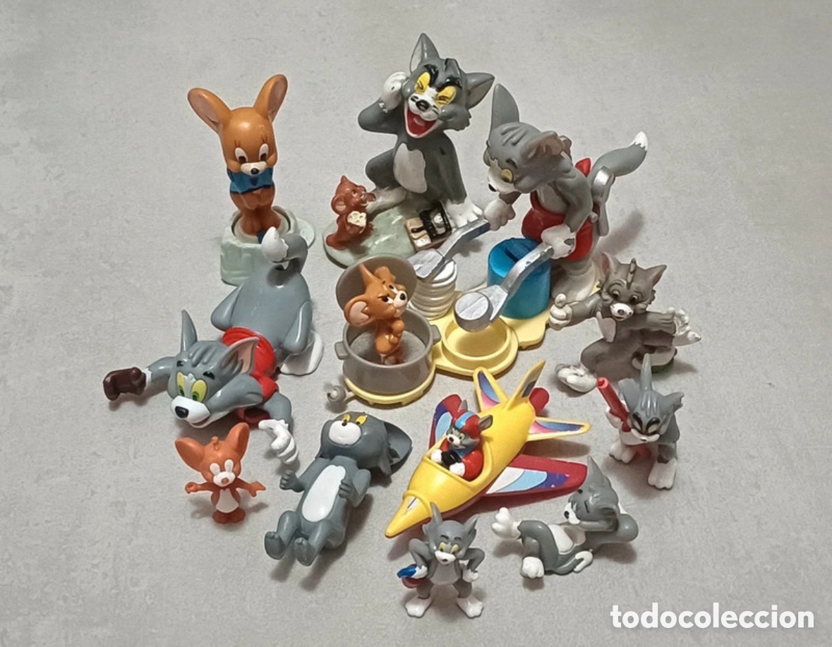 Tebeos: Rar&iacute;simas figuras mu&ntilde;ecos Tom y Jerry, Hanna Barbera