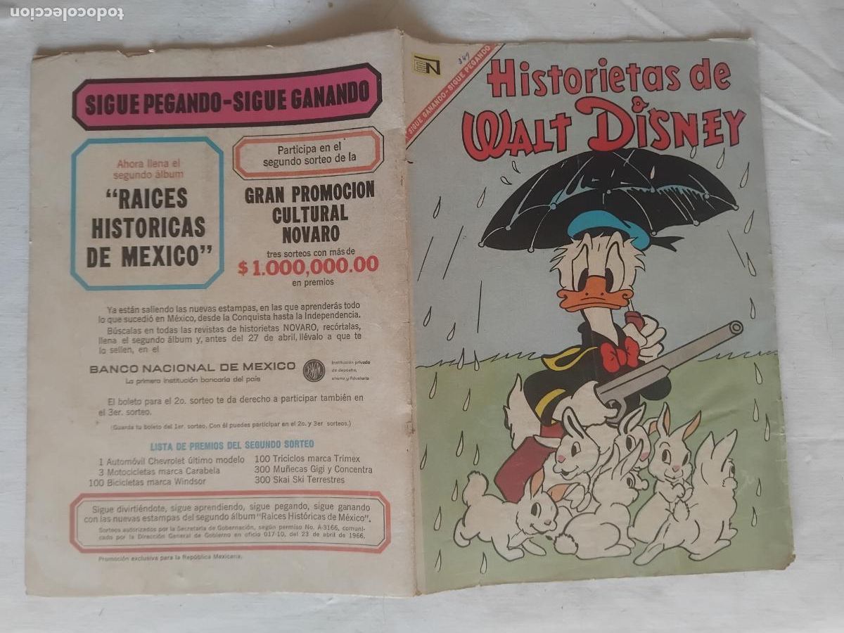 Tebeos: HISTORIETAS DE WALT DISNEY N&ordm; 349. NOVARO 1967.