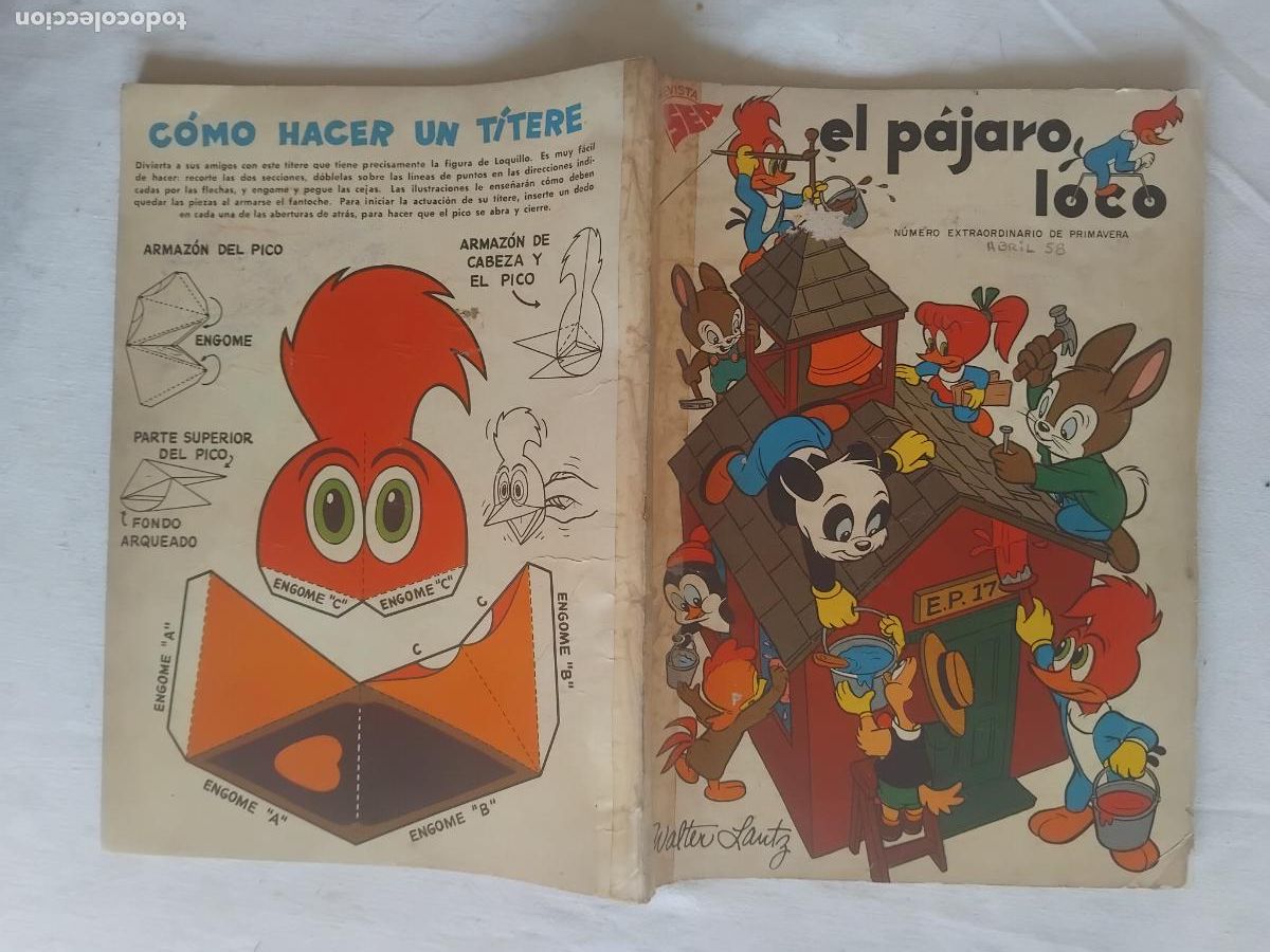 Tebeos: EL PAJARO LOCO. NUMERO EXTRAORDINARIO DE PRIMAVERA. ABRIL 1958. SEA NOVARO.