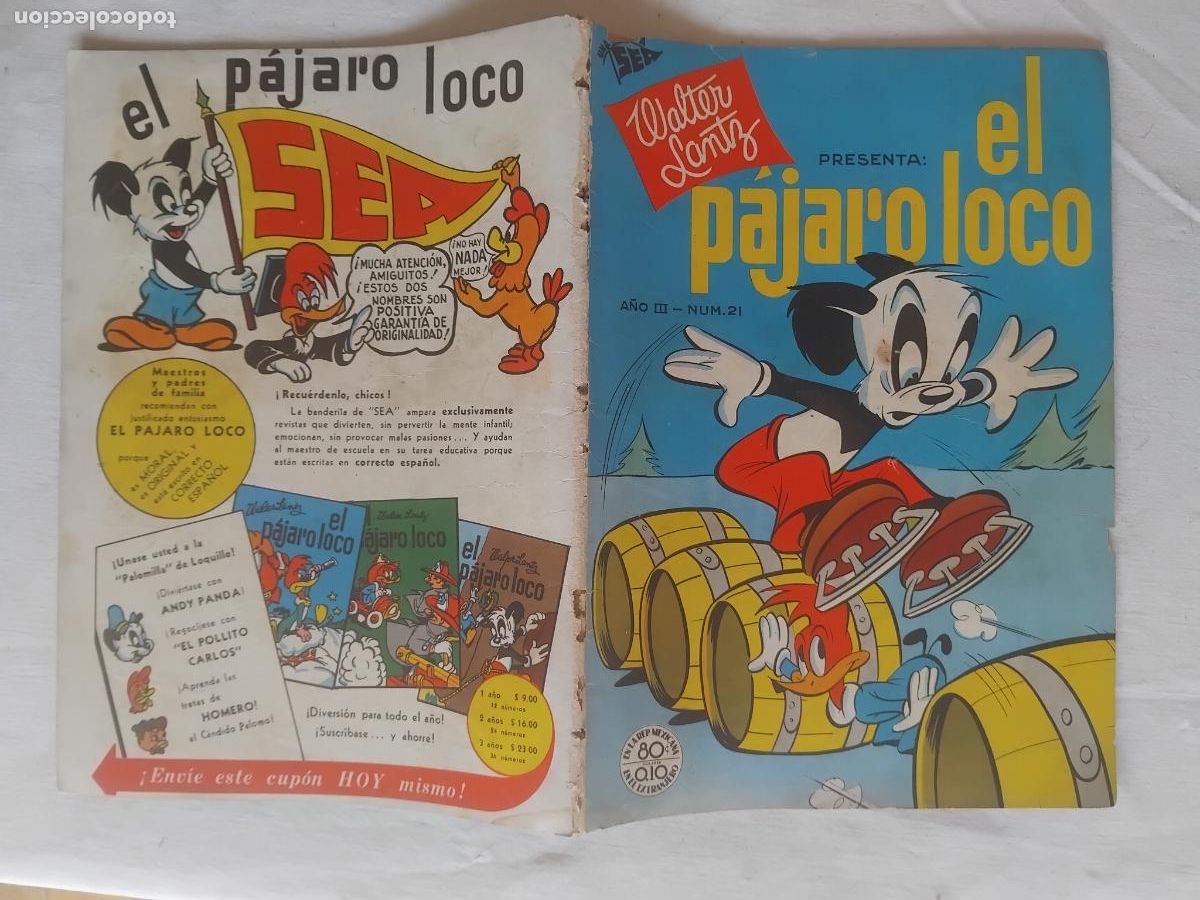 Tebeos: EL PAJARO LOCO.N&ordm; 21. SEA NOVARO 1952.