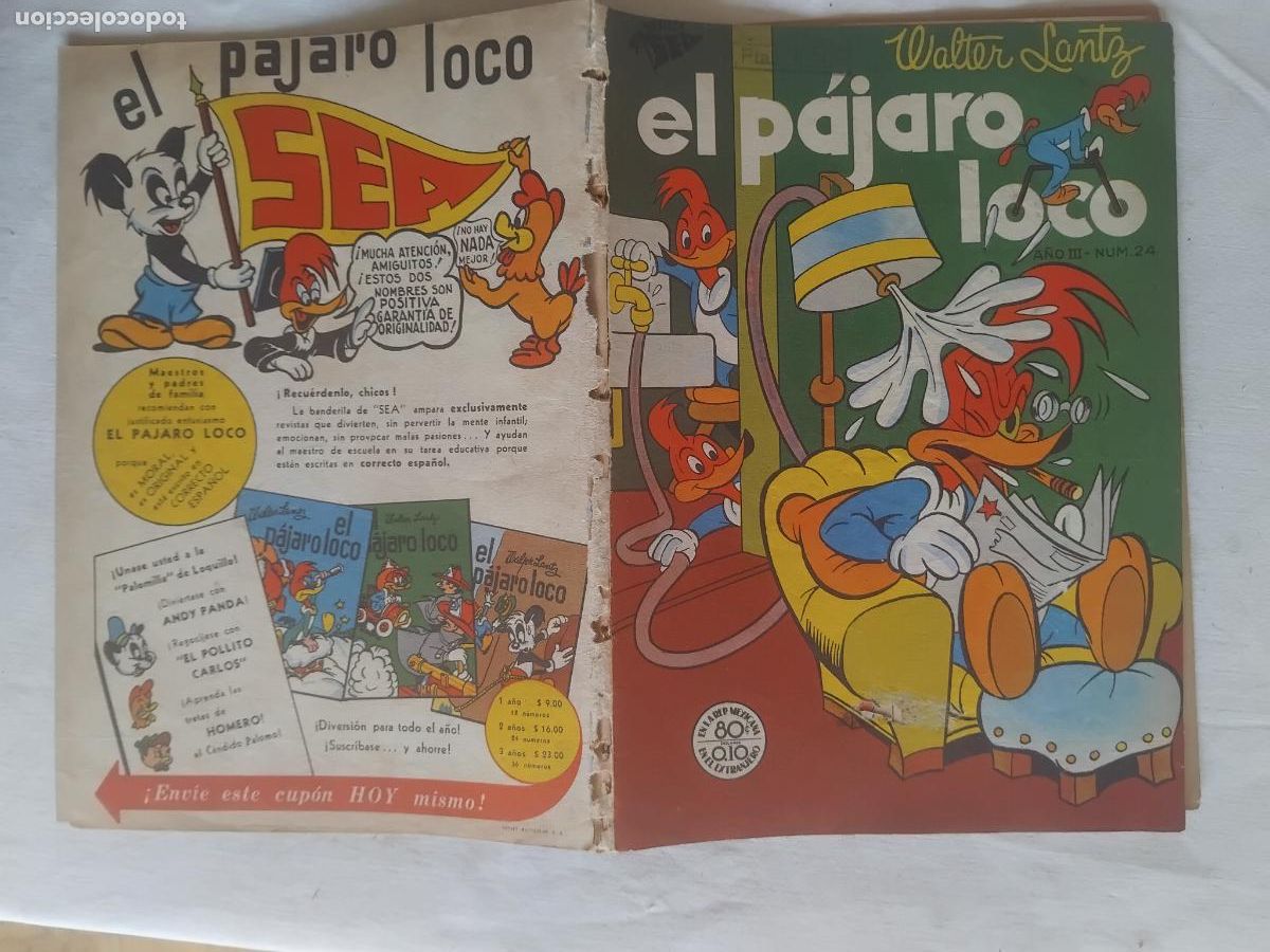 Tebeos: EL PAJARO LOCO.N&ordm; 24. SEA NOVARO 1952.
