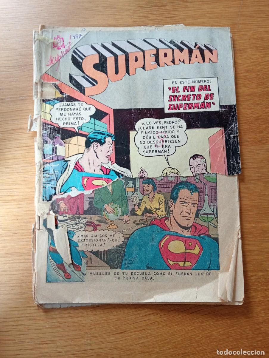 Giornalini: SUPERMAN N.&ordm; 497 (DE 1536). EL FIN DEL SECRETO DE SUPERM&Aacute;N. GRAPA. NOVARO. DC. 1965.