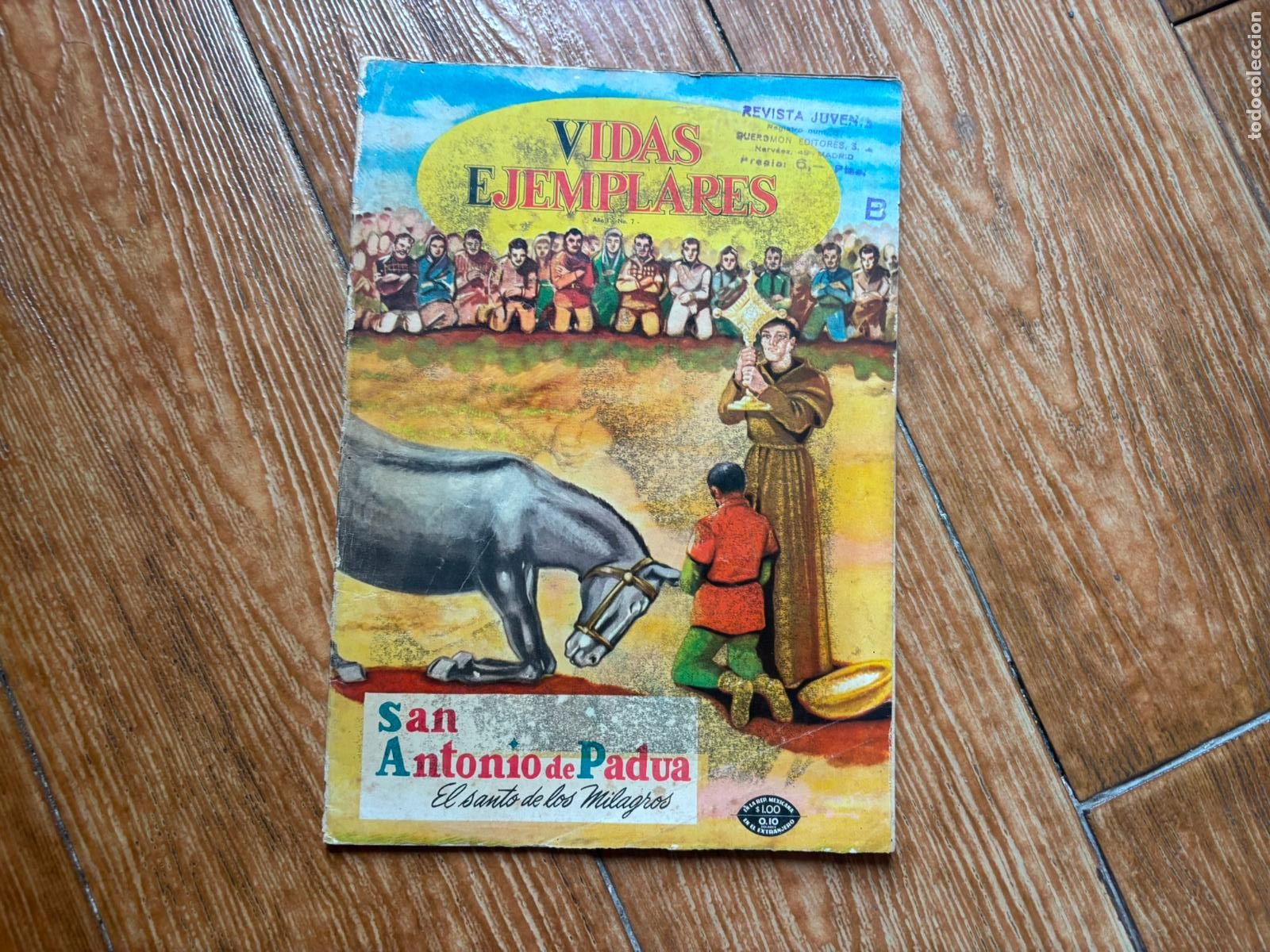 Tebeos: VIDAS EJEMPLARES N&ordm; 7 SAN ANTONIO DE PADUA EDITORIAL NOVARO