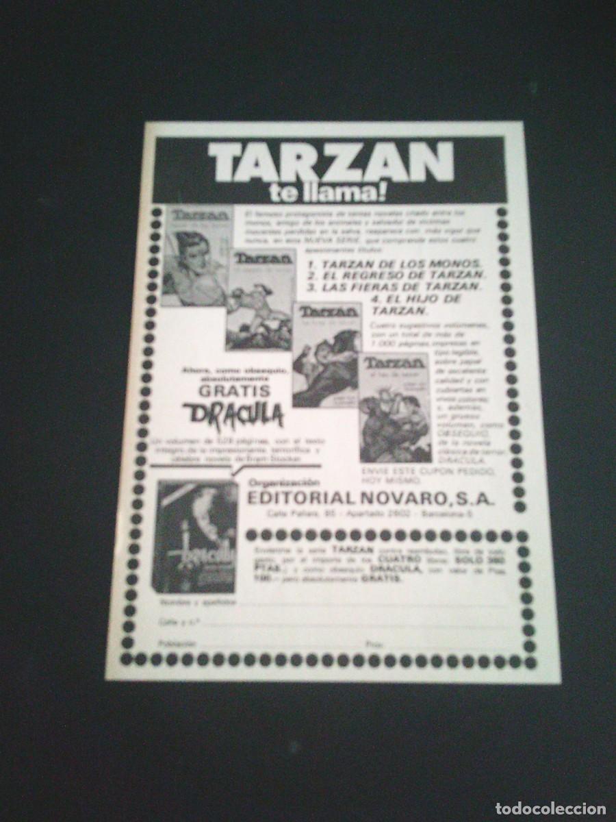 Tebeos: TARZAN DE LOS MONOS - HOJA DE PUBLICIDAD PARA LA COMPRA DE 4 ESPECIALES - EDITORIAL NOVARO -CJ 252
