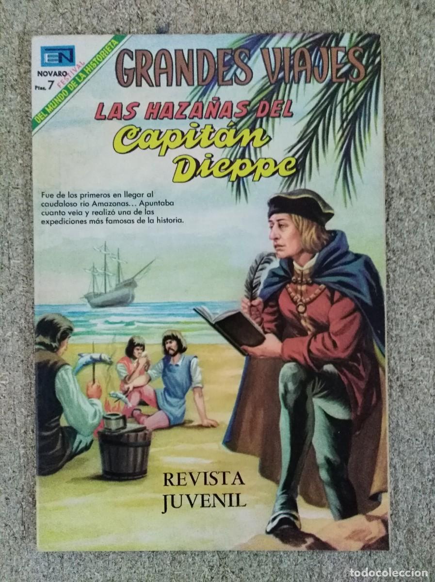 Tebeos: Grandes Viajes 77.Las Haza&ntilde;as del Capitan Dieppe.Editorial Novaro
