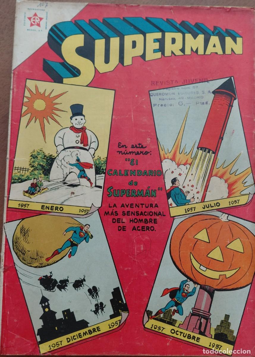 Tebeos: SUPERMAN. E.R. n&uacute;m. 107 ORIGINAL (EDITORIAL NOVARO. M&Eacute;XICO - 1957) 18x25,5