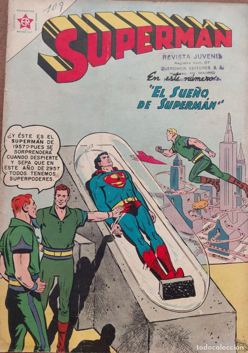 Tebeos: SUPERMAN. E.R. n&uacute;m. 109 ORIGINAL (EDITORIAL NOVARO. M&Eacute;XICO - 1957) 18x25,5