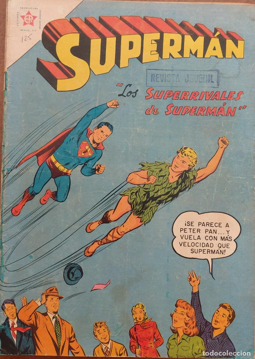 Tebeos: SUPERMAN. E.R. n&uacute;m. 125 ORIGINAL (EDITORIAL NOVARO. M&Eacute;XICO - 1958) 18x25,5