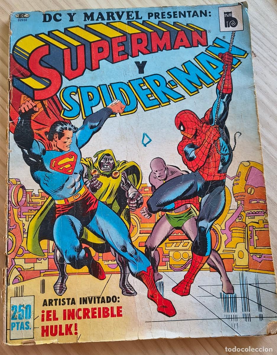 Tebeos: SUPERMAN SPIDERMAN &ndash; NOVARO 1977 + BRUGUERA 1981 &ndash; 2 &Aacute;LBUMES &ndash; MARVEL DC