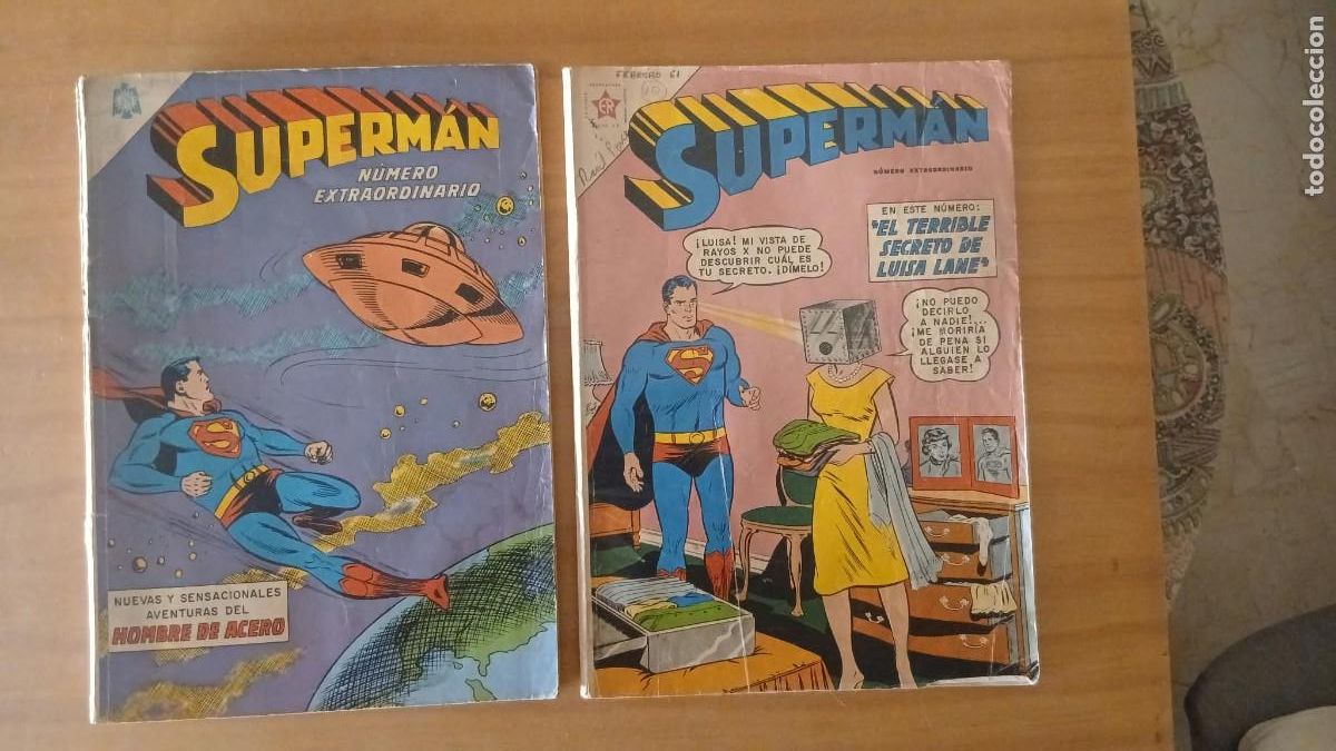 Tebeos: Lote de 2 extraordinarios de Superman, Novaro Bolsa JJ