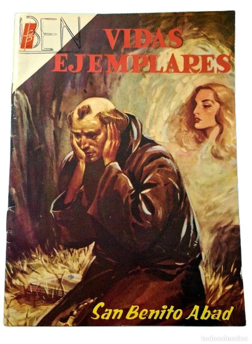 Tebeos: C&oacute;mic Cl&aacute;sico Vidas Ejemplares - San Benito Abad (Editorial Novaro)