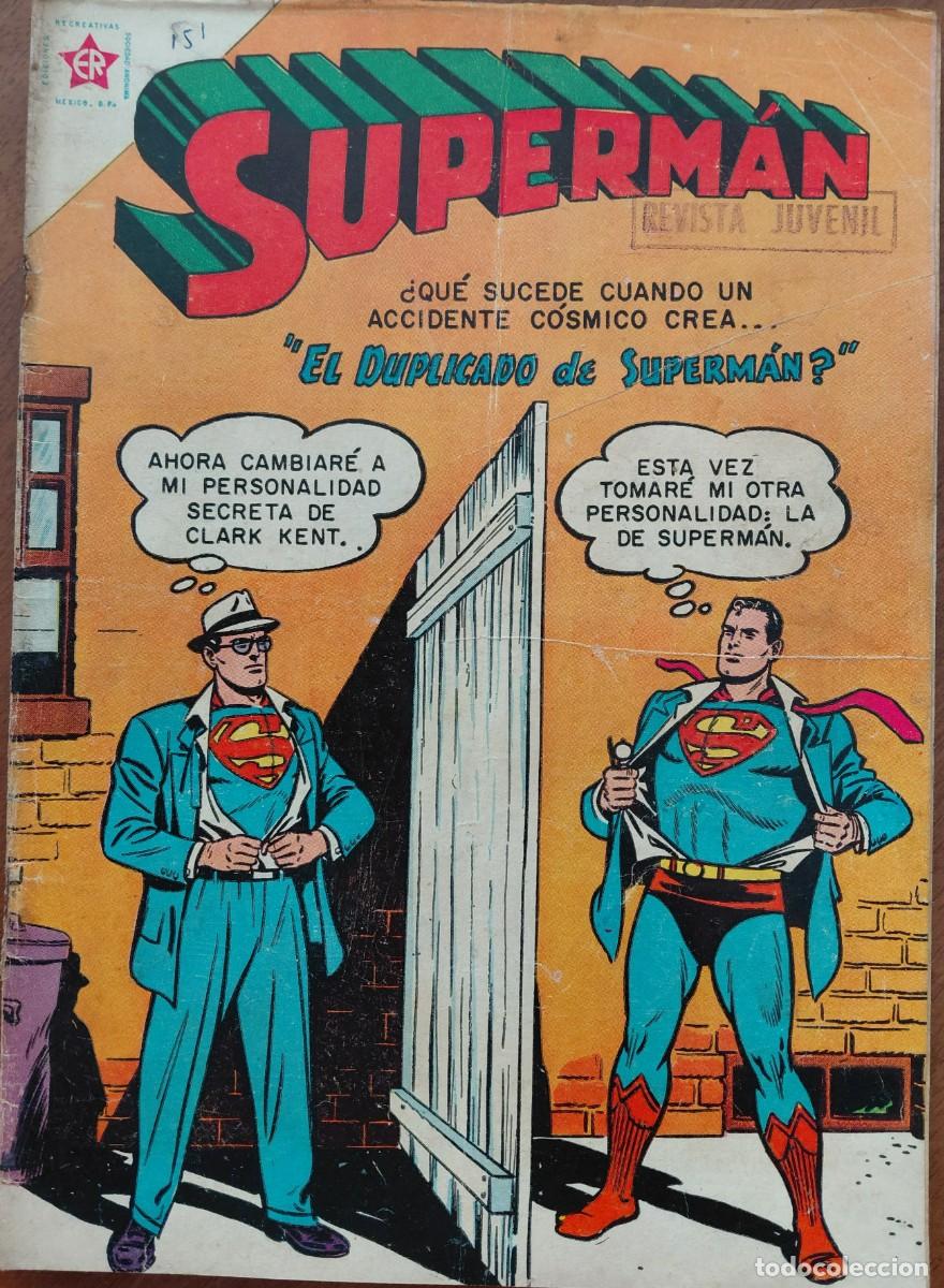 Tebeos: SUPERMAN. E.R. n&uacute;m. 151 ORIGINAL (EDITORIAL NOVARO. M&Eacute;XICO - 1958) 18x25,5