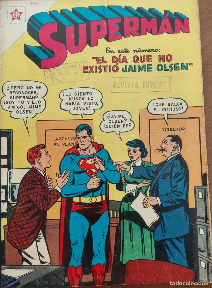 Tebeos: SUPERMAN. E.R. n&uacute;m. 166 ORIGINAL (EDITORIAL NOVARO. M&Eacute;XICO - 1958) 18x25,5