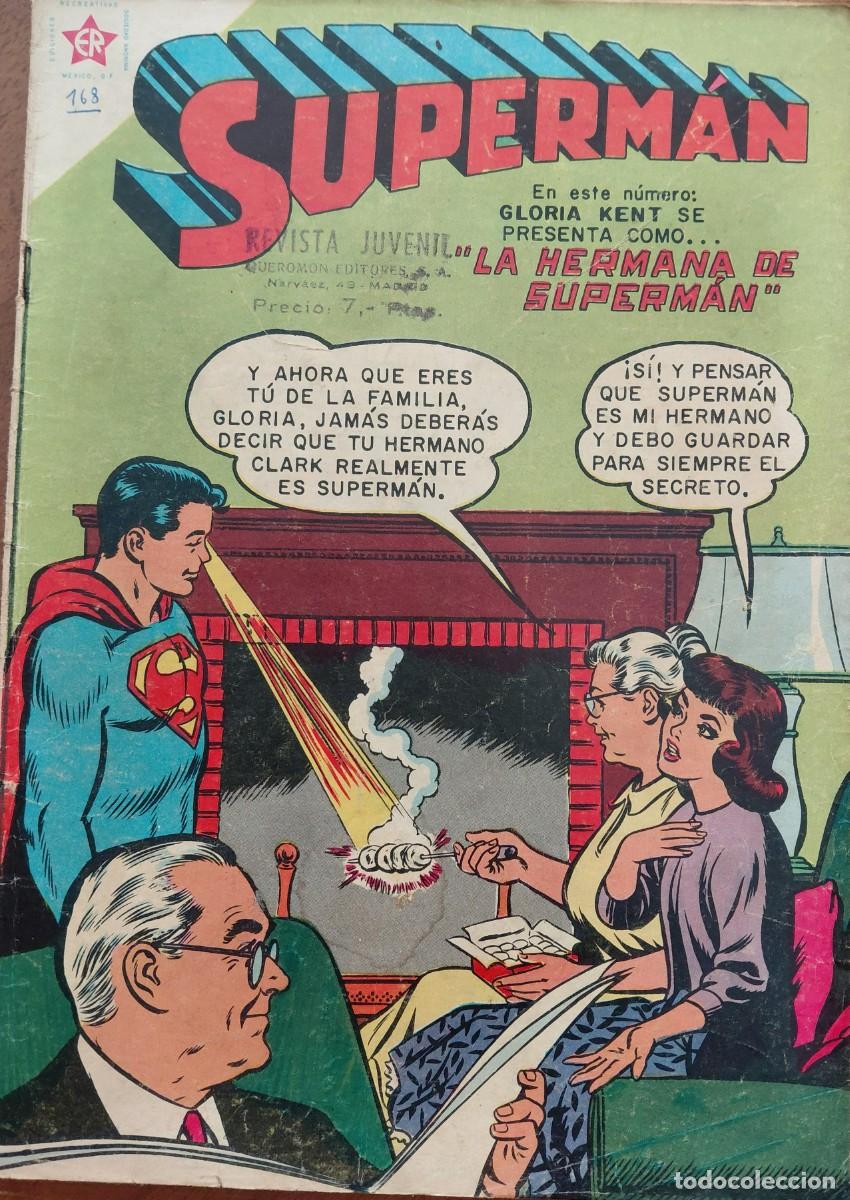 Tebeos: SUPERMAN. E.R. n&uacute;m. 168 ORIGINAL (EDITORIAL NOVARO. M&Eacute;XICO - 1959) 18x25,5