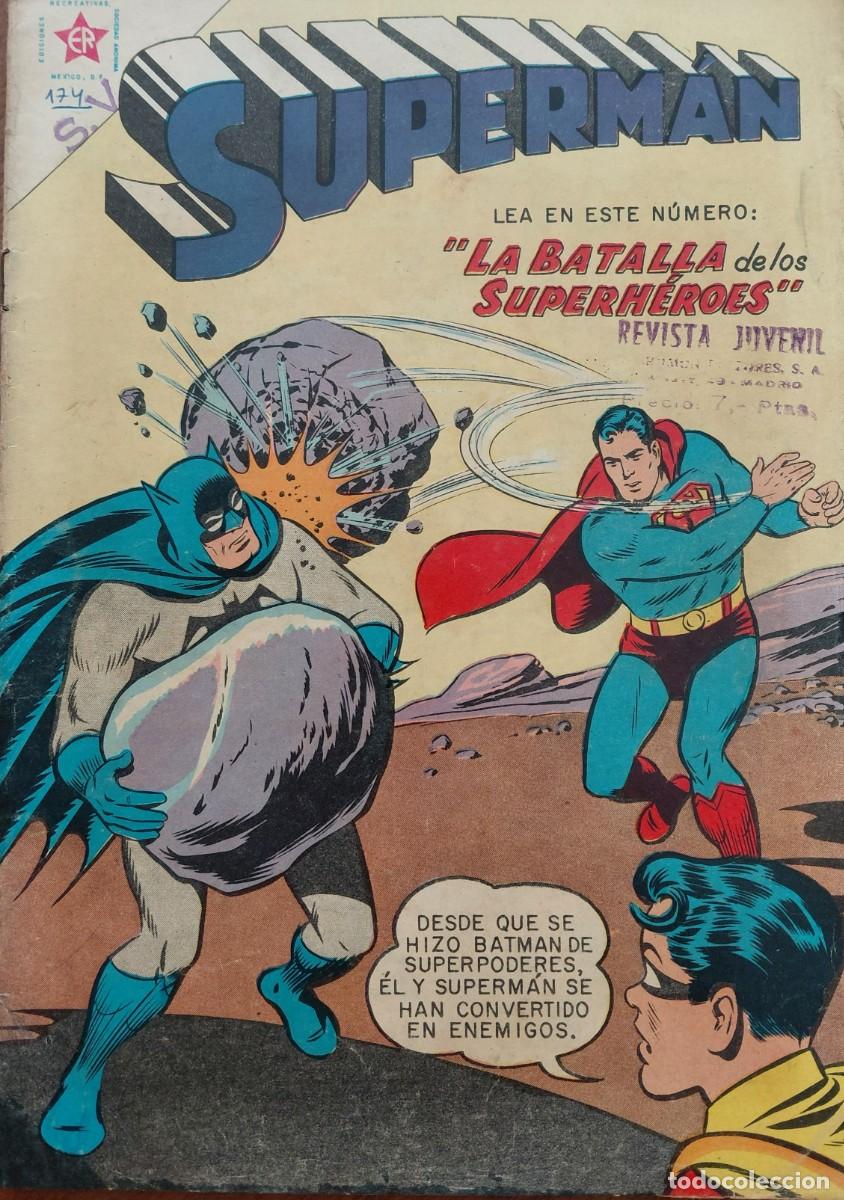 Tebeos: SUPERMAN. E.R. n&uacute;m. 174 ORIGINAL (EDITORIAL NOVARO. M&Eacute;XICO - 1959) 18x25,5