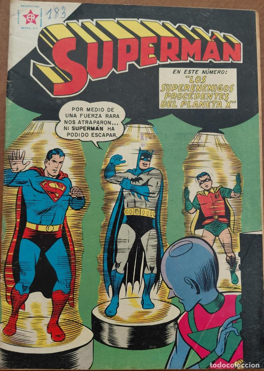 Tebeos: SUPERMAN. E.R. n&uacute;m. 183 ORIGINAL (EDITORIAL NOVARO. M&Eacute;XICO - 1959) 18x25,5