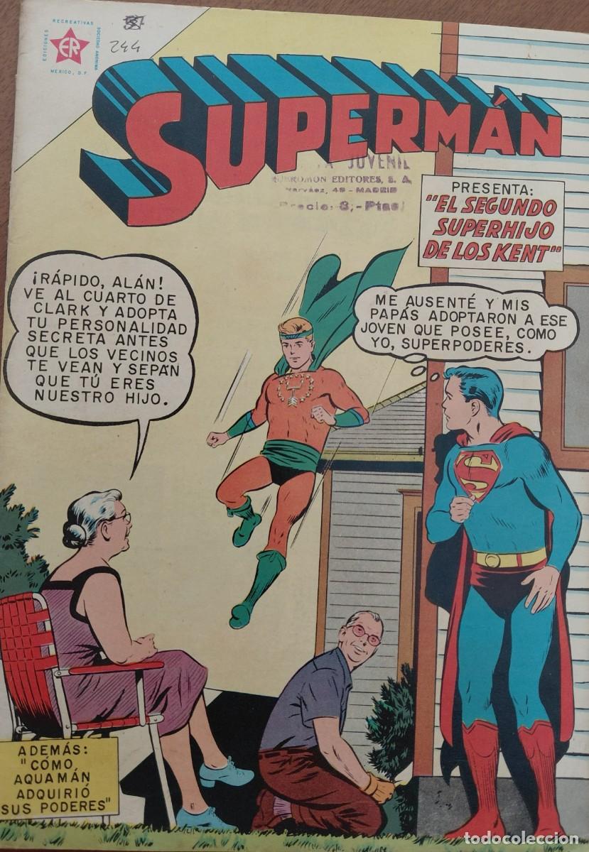 Tebeos: SUPERMAN. E.R. n&uacute;m. 244 ORIGINAL (EDITORIAL NOVARO. M&Eacute;XICO - 1960) 18x25,5