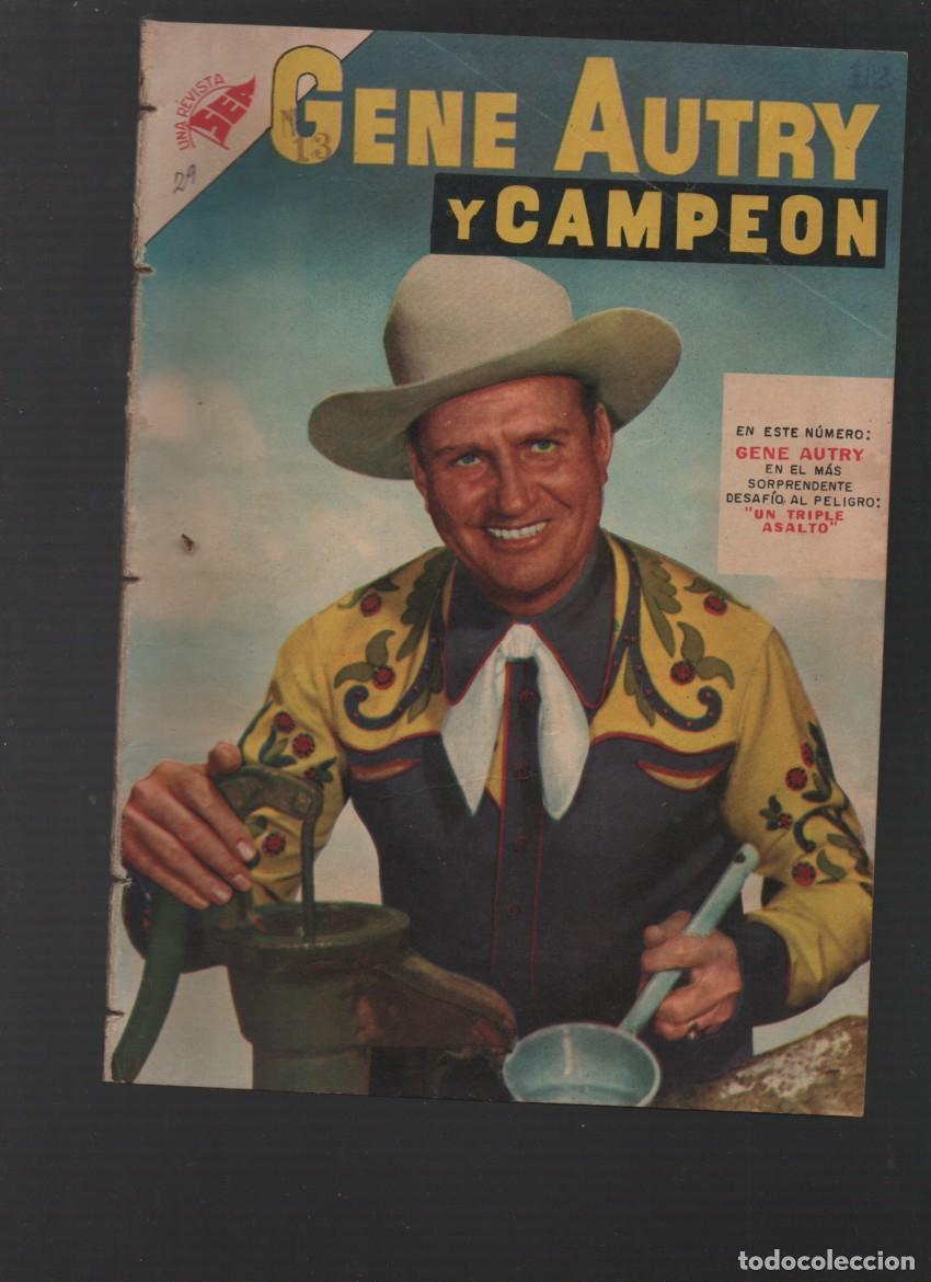 Tebeos: GENE AUTRY Y CAMPEON. N.&ordm; 29. A&Ntilde;O III. UNA REVISTA SEA. EDITORIAL NOVARO. AGOSTO 1956