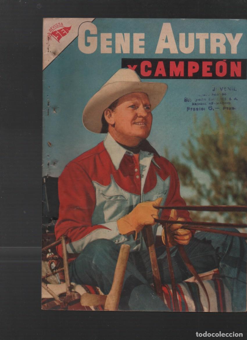 Tebeos: GENE AUTRY Y CAMPEON. N.&ordm; 39. A&Ntilde;O IV. UNA REVISTA SEA. EDITORIAL NOVARO. JUNIO 1957