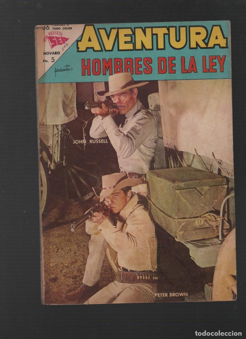 Tebeos: AVENTURA, N.&ordm; 297. A&Ntilde;O X. HOMBRES DE LA LEY. UNA REVISTA SEA. EDITORIAL NOVARO. SEPTIEMBRE 1963
