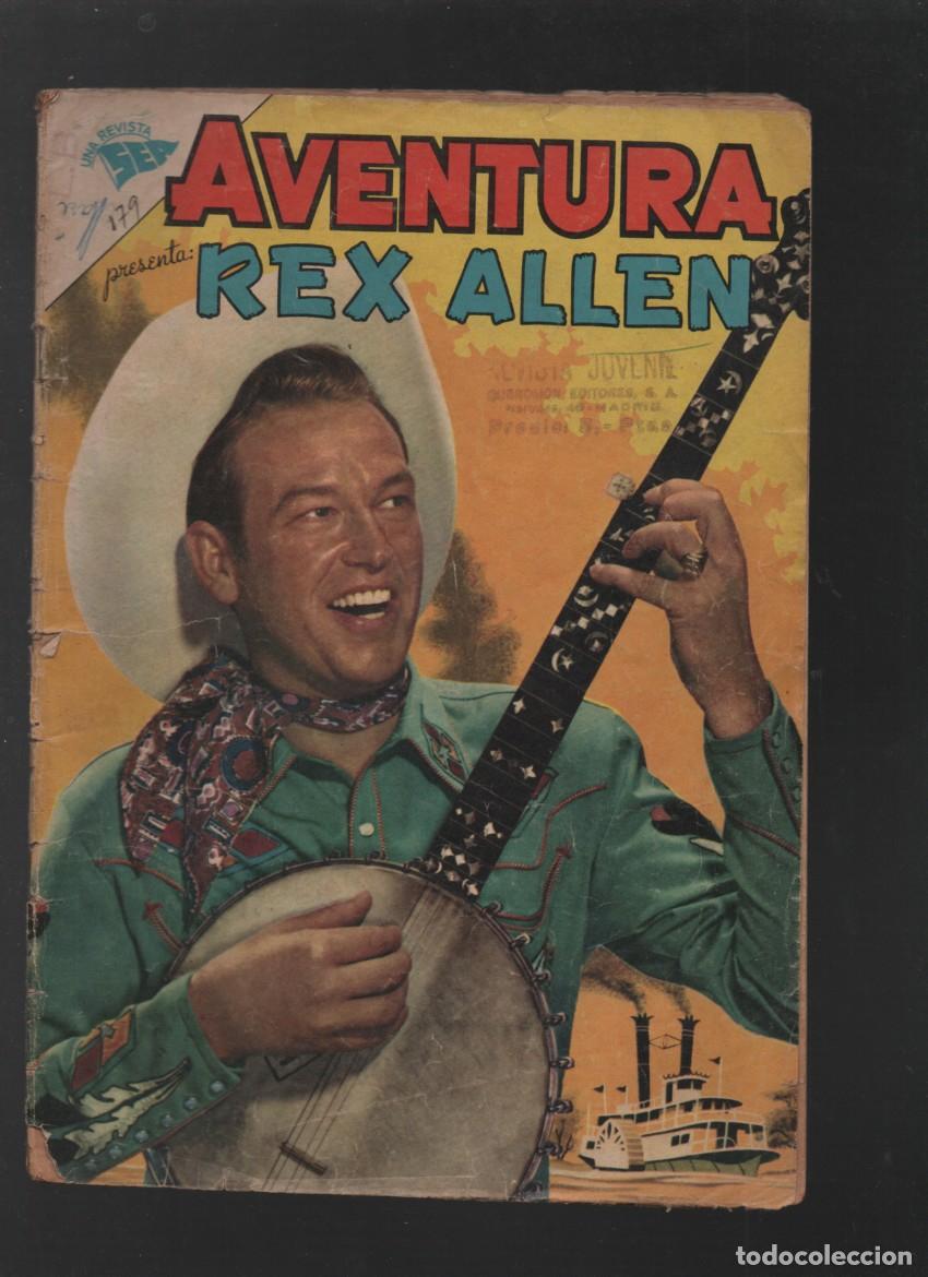 Tebeos: AVENTURA, N.&ordm; 179. A&Ntilde;O VIII. REX ALLEN. REVISTA SEA. EDITORIAL NOVARO. JUNIO 1961