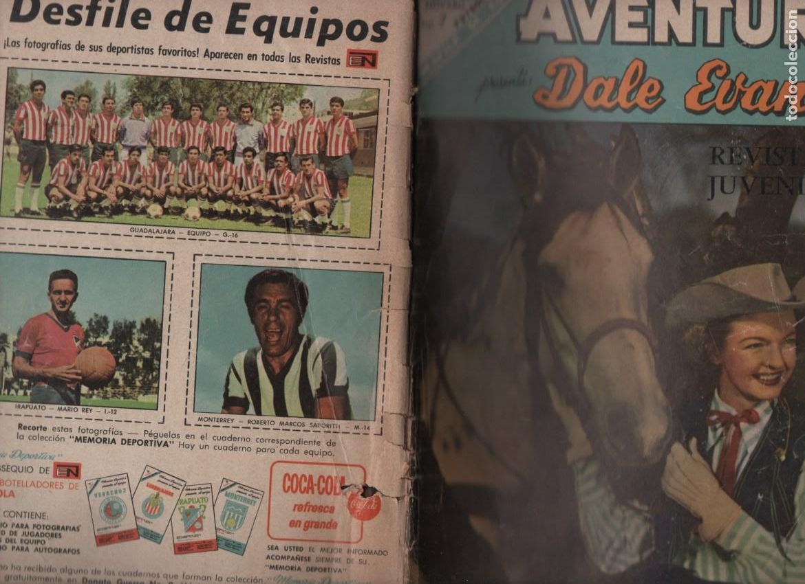Tebeos: AVENTURA, N.&ordm; 565. A&Ntilde;O XV. DALE EVANS. FUTBOL: DESFILE DE EQUIPOS. NOVARO. NOVIEMBRE 1968