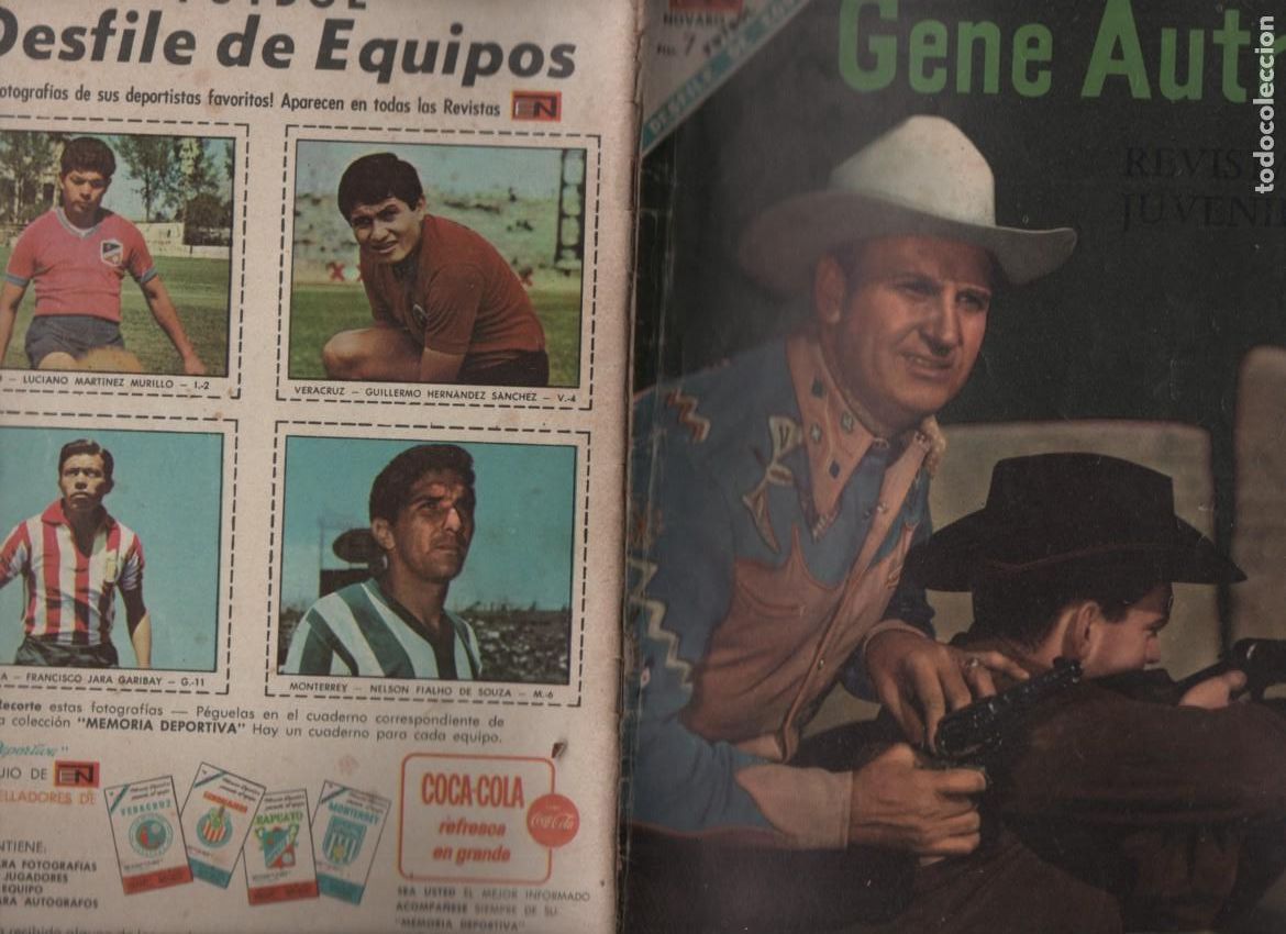 Tebeos: GENE AUTRY, N.&ordm; 175. A&Ntilde;O XV. FUTBOL: DESFILE DE EQUIPOS. EDITORIAL NOVARO. OCTUBRE 1968
