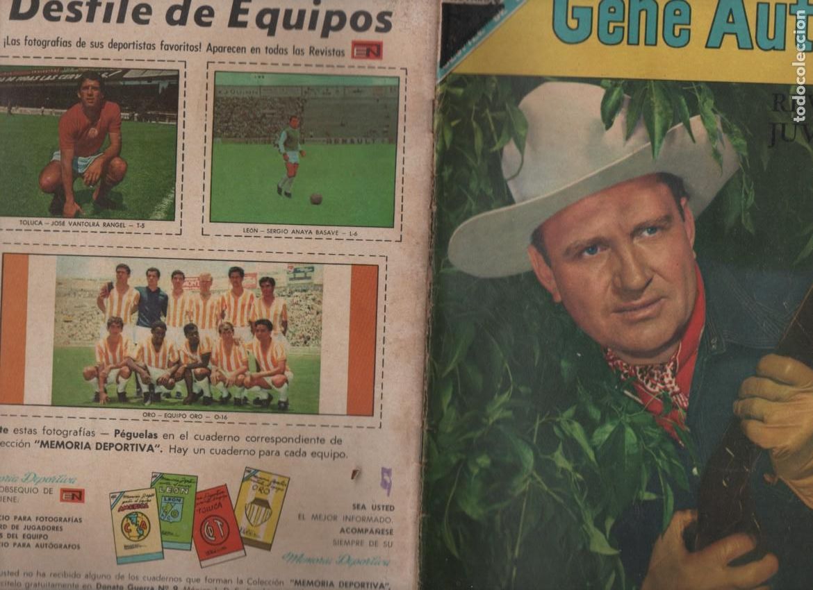 Tebeos: GENE AUTRY, N.&ordm; 167. A&Ntilde;O XIV. FUTBOL: DESFILE DE EQUIPOS. EDITORIAL NOVARO. FEBRERO 1968