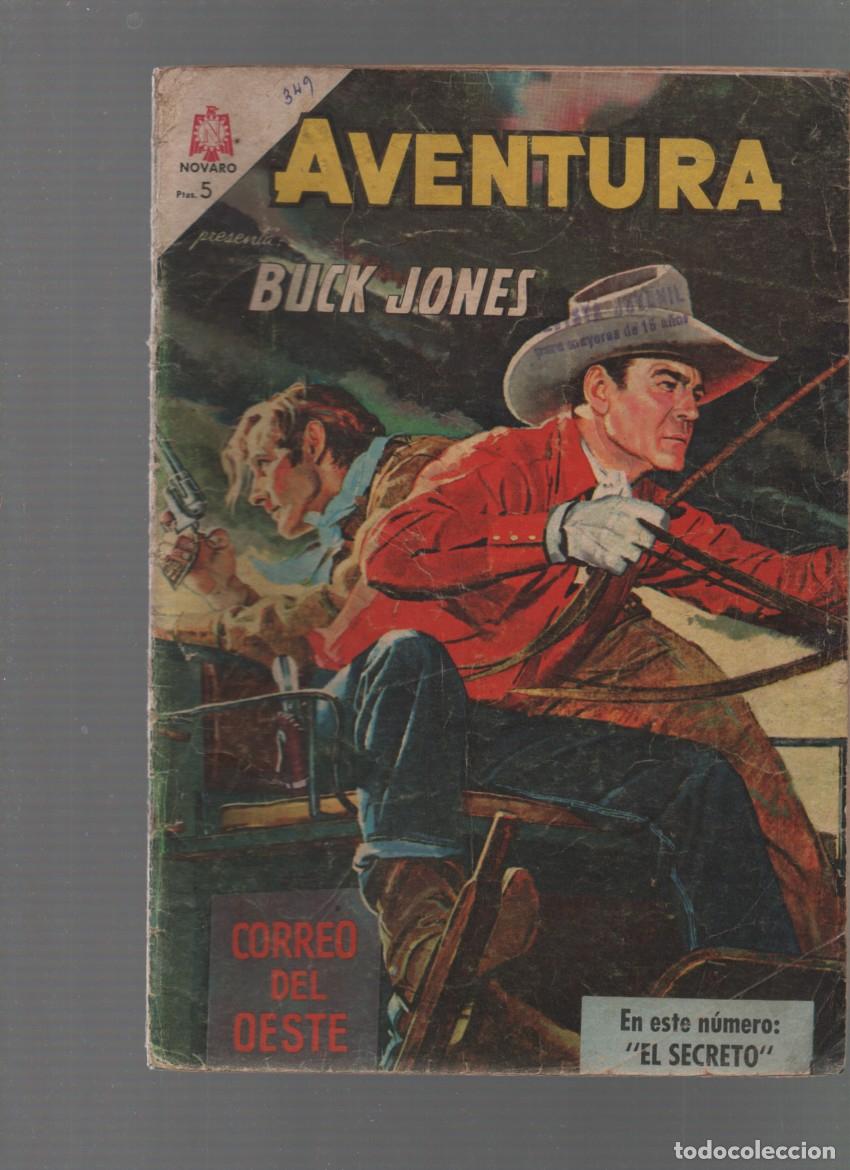 Tebeos: AVENTURA. N.&ordm; 349. BUCK JONES. NOVARO. 15 SEPTIEMBRE 1964