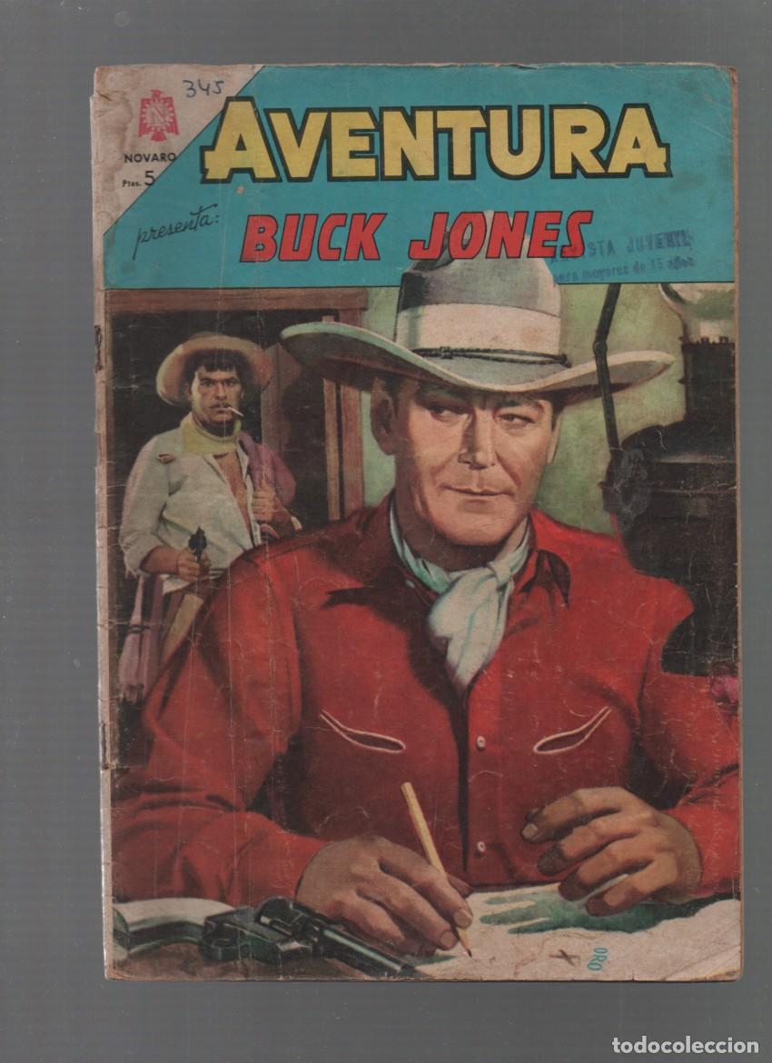Tebeos: AVENTURA. N.&ordm; 345. BUCK JONES. NOVARO. 18 AGOSTO 1964