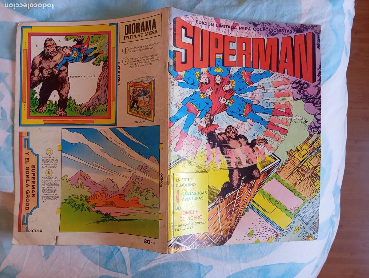 Tebeos: C&Oacute;MIC GIGANTE DE EDITORA VALENCIANA - SUPERMAN (1976) - 4 AVENTURAS CON DIORAMA