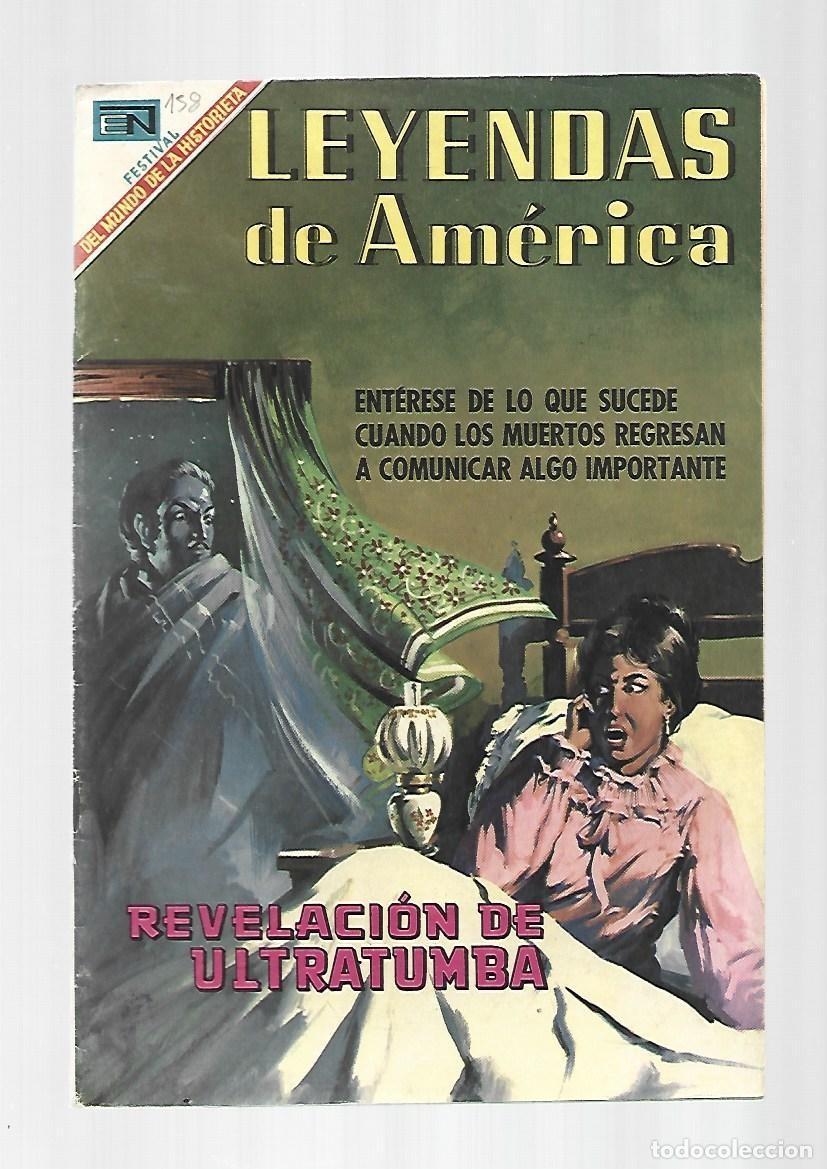 Tebeos: Leyendas de Am&eacute;rica, 158: revelaci&oacute;n de ultratumba, 1969, Novaro, muy buen estado