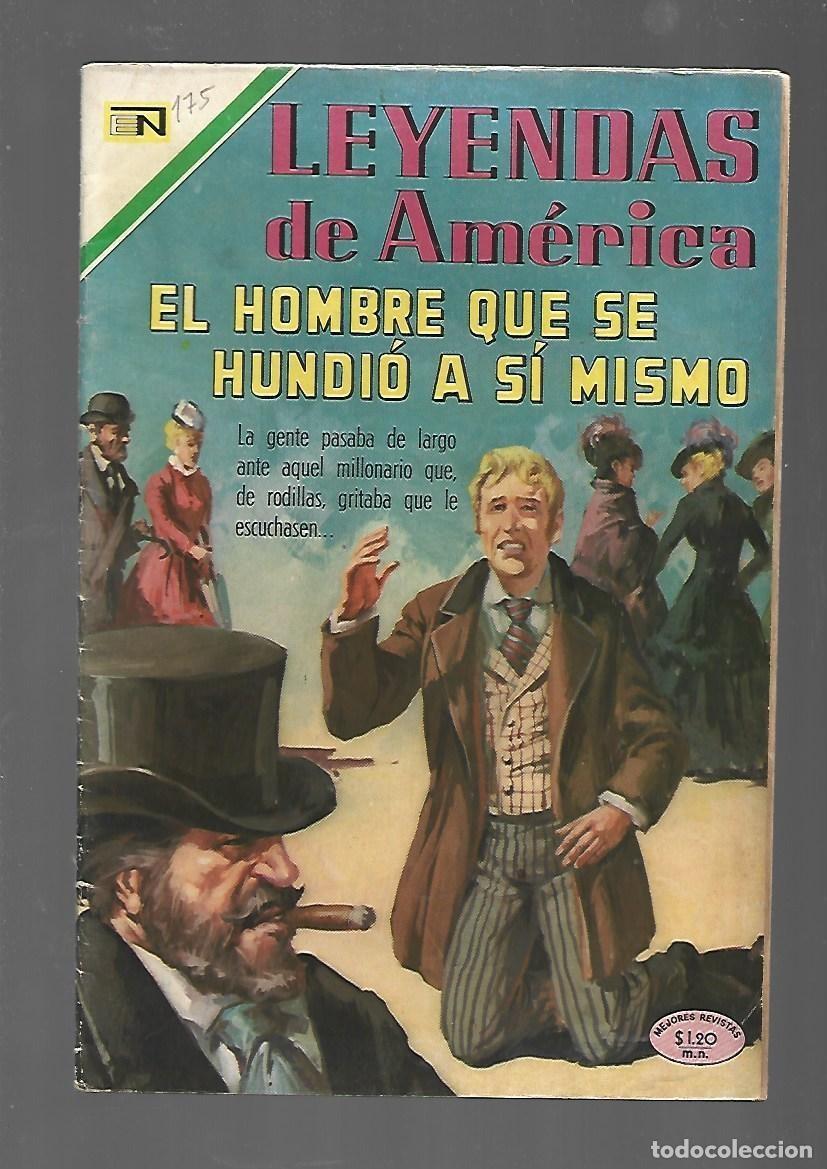 Tebeos: Leyendas de Am&eacute;rica, 175: el hombre que se hundio a s&iacute; mismo, 1970, Novaro, muy buen estado