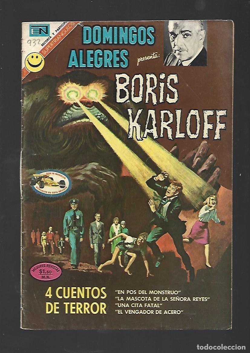 Tebeos: Domingos alegres, 932: Boris Karloff, 1972, Novaro, muy buen estado